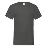 Fruit of the Loom Baumwoll-V-Neck T-Shirt 165 g/m², White S, F270 – Bild 3