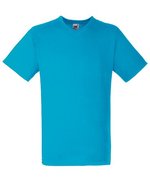 Fruit of the Loom Baumwoll-V-Neck T-Shirt 165 g/m² – Azure Blue