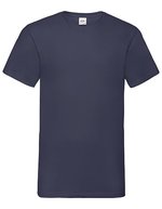 Fruit of the Loom Baumwoll-V-Neck T-Shirt 165 g/m² – Deep Navy