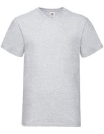 Fruit of the Loom Baumwoll-V-Neck T-Shirt 165 g/m², White S, F270 – Heather Grey