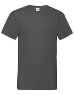 Fruit of the Loom Baumwoll-V-Neck T-Shirt 165 g/m², White S, F270 – Light Graphite (Solid)