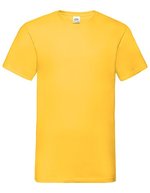 Fruit of the Loom Baumwoll-V-Neck T-Shirt 165 g/m², White S, F270 – Sunflower