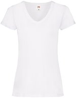 Ladies´ Valueweight V Neck T – White