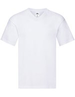 Fruit of the Loom Baumwoll V-Ausschnitt T-Shirt Basic, White S, F272 – White