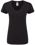 Fruit of the Loom T-Shirt 150 g/m² V-Ausschnitt für Damen, White XS, F274 – Bild 2
