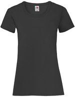 Fruit of the Loom T-Shirt mit Slim-Fit-Schnitt für Damen, Azure Blue XXL, F288N – Black