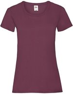 Fruit of the Loom T-Shirt mit Slim-Fit-Schnitt für Damen, Azure Blue XXL, F288N – Burgundy