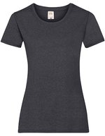 Fruit of the Loom T-Shirt mit Slim-Fit-Schnitt für Damen, Azure Blue XXL, F288N – Dark Grey Heather