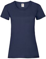 Fruit of the Loom T-Shirt mit Slim-Fit-Schnitt für Damen, Azure Blue XXL, F288N – Deep Navy