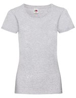 Fruit of the Loom T-Shirt mit Slim-Fit-Schnitt für Damen, Azure Blue XXL, F288N – Heather Grey