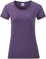 Fruit of the Loom T-Shirt mit Slim-Fit-Schnitt für Damen, Azure Blue XXL, F288N – Heather Purple