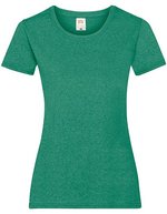 Fruit of the Loom T-Shirt mit Slim-Fit-Schnitt für Damen, Azure Blue XXL, F288N – Retro Heather Green