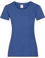 Fruit of the Loom T-Shirt mit Slim-Fit-Schnitt für Damen, Azure Blue XXL, F288N – Retro Heather Royal