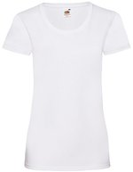 Fruit of the Loom T-Shirt mit Slim-Fit-Schnitt für Damen, Azure Blue XXL, F288N – White