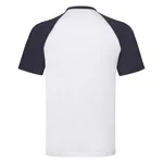 Fruit of the Loom Baseball T-Shirt mit Kontrastkragen, White/Black S, F295 – Bild 4