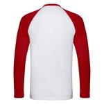 Fruit of the Loom Langarm Baseball T-Shirt mit Raglanärmeln, White/Black S, F296 – Bild 4