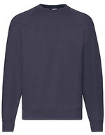 Fruit of the Loom Classic Raglan Sweatshirt Baumwolle-Polyester, Black S, F304 – Profond Marine