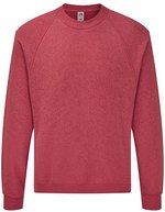 Fruit of the Loom Classic Raglan Sweatshirt Baumwolle-Polyester, Black S, F304 – Chine Rouge