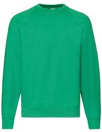 Fruit of the Loom Classic Raglan Sweatshirt Baumwolle-Polyester, Black S, F304 – Vert kelly