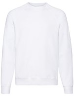 Fruit of the Loom Classic Raglan Sweatshirt Baumwolle-Polyester, Black S, F304 – Blanc