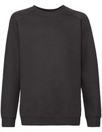 Fruit of the Loom Raglan Sweatshirt aus Baumwolle-Polyester für Kinder, Black 104, F304K – Bild 1