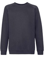Fruit of the Loom Raglan Sweatshirt aus Baumwolle-Polyester für Kinder, Black 104, F304K – Deep Navy
