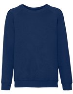 Fruit of the Loom Raglan Sweatshirt 80% Baumwolle für Kinder, Black 104, F304NK – Blu navy
