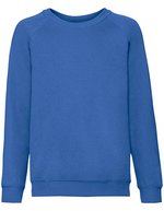 Fruit of the Loom Raglan Sweatshirt 80% Baumwolle für Kinder, Black 104, F304NK – Blu reale