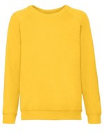 Fruit of the Loom Raglan Sweatshirt 80% Baumwolle für Kinder, Black 104, F304NK – Girasole