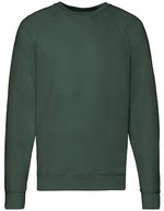 Fruit of the Loom Leichtes Raglan-Sweatshirt Indian Summer 2023, White S, F310 – Bottle Green