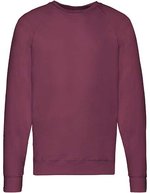 Fruit of the Loom Leichtes Raglan-Sweatshirt Indian Summer 2023, White S, F310 – Burgundy