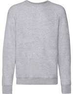 Fruit of the Loom Leichtes Raglan-Sweatshirt Indian Summer 2023, White S, F310 – Heather Grey