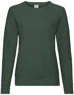 Fruit of the Loom Lightweight Raglan Sweatshirt 240 g/m² für Damen, White XS, F315 – Vert bouteille