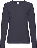 Fruit of the Loom Lightweight Raglan Sweatshirt 240 g/m² für Damen, White XS, F315 – Profond Marine