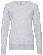 Fruit of the Loom Lightweight Raglan Sweatshirt 240 g/m² für Damen, White XS, F315 – Chine Gris
