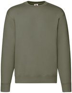 Fruit of the Loom Premium Sweatshirt mit Ripp-Bündchen, Black S, F324N – Classico Oliva
