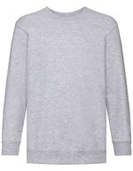 Fruit of the Loom Classic Set-In Sweatshirt 280 g/m² für Kinder, White 104, F324NK – Melange Grigio