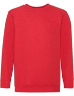 Fruit of the Loom Classic Set-In Sweatshirt 280 g/m² für Kinder, White 104, F324NK – Rosso