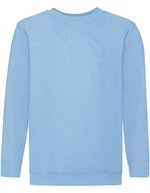 Fruit of the Loom Classic Set-In Sweatshirt 280 g/m² für Kinder, White 104, F324NK – Azzurro cielo