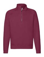 Premium Zip Neck Raglan Sweat – Burgundy