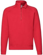Fruit of the Loom Premium Raglan Sweatshirt mit Reißverschluss, Black S, F382 – Rouge