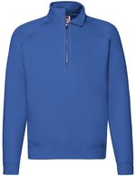 Fruit of the Loom Premium Raglan Sweatshirt mit Reißverschluss, Black S, F382 – Bleu royal