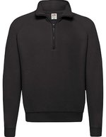 Fruit of the Loom Classic Zip Neck Sweatshirt mit Reißverschluss – Black