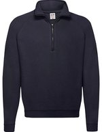 Fruit of the Loom Classic Zip Neck Sweatshirt mit Reißverschluss – Deep Navy