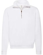 Fruit of the Loom Classic Zip Neck Sweatshirt mit Reißverschluss, Black S, F382N – Bianco