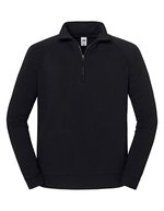 Iconic Premium Zip Neck Sweat – Black
