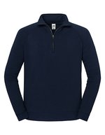 Iconic Premium Zip Neck Sweat – Deep Navy