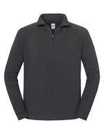 Iconic Premium Zip Neck Sweat – Light Graphite (Solid)