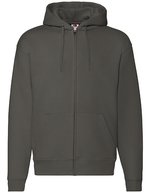 Fruit of the Loom Premium Kapuzen Sweatjacke mit Taschen, Black S, F401 – Anthracite (Uni)