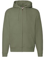 Fruit of the Loom Premium Kapuzen Sweatjacke mit Taschen, Black S, F401 – Classique Olive